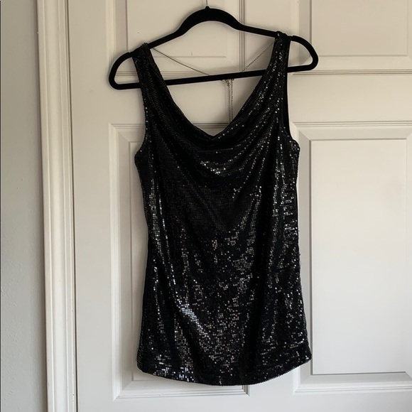 Forever 21 Tops - Sequin Black Tank Top